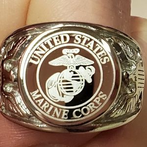 USMC United States Marine Corps ring 8-13.  Black available